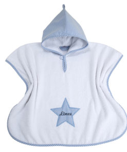 personalisierter-badeponcho-blau-stern